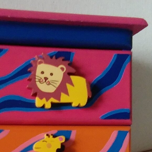 Hand Painted Wood Jewelry Box For Child - Picture 2 of 11